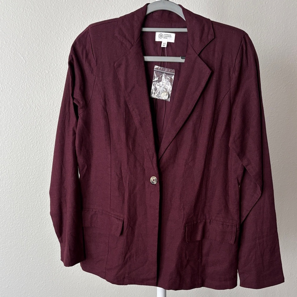 Candace Cameron Bure Deep Burgundy Blazer